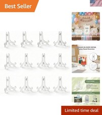 Elegant 3-Inch Clear Acrylic Easels for Display - 12 Pack for Events & Home picture