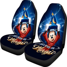 Mickey Mouse Believe In Magic Cartoon Theme Car Seat Covers (set of 2) picture