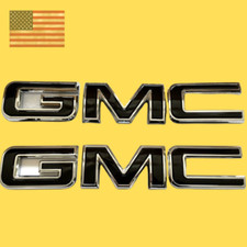2019-2023 Front & Rear Emblem Chrome Black GMC Fit For Sierra 1500 2500HD 3500HD picture