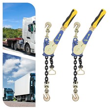 Ratcheting Chain Load Binder, Heavy Duty 5400LBS Tie Down Binder 2PCS Yellow picture