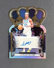 2023-24 Panini Crown Royale Gold 2/10 Leonard Miller #RC-MIL Rookie Auto RC picture