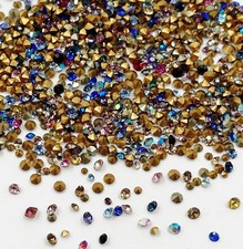 400 Vintage Preciosa Crystal 1mm. To 2mm. Tiny Rhinestones - Jewelry Repair J51 picture