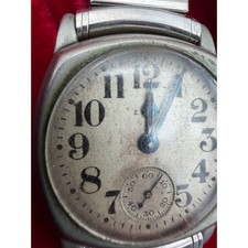 Vintage Elgin Manual Wind Watch Sub Second Dial Speidel Expansion Band Silver picture