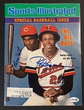 1978 Apr George Foster Rod Carew Signed Sports Illustrated Baseball Magazine JSA picture