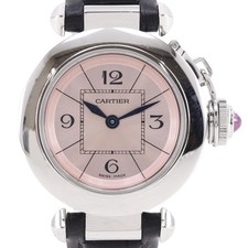 CARTIER Mispacha Watches W3140026 pinkDial Stainless Steel/leather Quartz ... picture