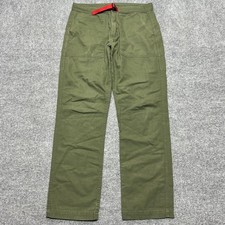 Topo Designs Pants Mens Medium Green Cotton Canvas Chino Belted USA Workwear picture