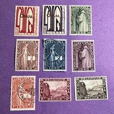 Belgium 1928- MH/MNG/ Used B69-B77. Restoration of Orval Abbey. See Descrip. picture