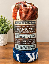Prayer for My Dad Throw Blanket 60x50 Polyester Graphic Print, Machine Washable picture