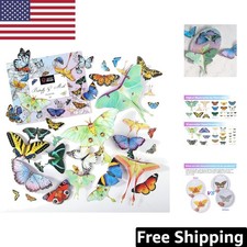 Floral Paper Butterfly & Moth Set - 46 Double-Sided Pieces for DIY Masterpieces picture