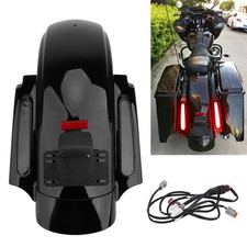 Vivid Black Rear Fender System W/ LED For Harley Road Street Glide 2009-2013 picture