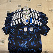 adidas Argentina Soccer Jersey Black/Blue/White ClimaCool Size M Licensed picture