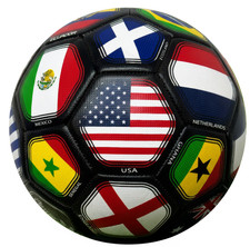 Icon Sports 2026 World Cup Country Flags Soccer Ball Black Size 4 Size 5 New picture
