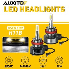 Pair H11B Bright LED AUXITO Headlight Bulbs Lamps Lot of 2 Fast USA Shipping GUS picture