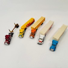 Vintage Yatming 5 Semi Truck Diesel Hauler Diecast Set Hong Kong picture