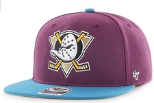 47 Authentic Vintage Anaheim Mighty Ducks Captain Plum/Maroon Snapback Hat Cap picture
