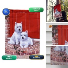Caroline's Treasures BDBA0348CHF Red Door Westies House Flag Large Porch Sleeve picture