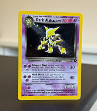 Swirl Dark Alakazam 1/82 Holo Rare Pokemon Team Rocket Unlimited MP picture