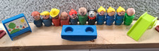 VTG LOT Fisher Price Little People Child Kid Parents Dog Art Easel Slide Seesaw  picture