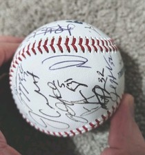 2023 Harrisburg Senators Team Signed Auto MILB Baseball Rawlings w/ James Wood picture