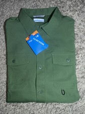 NEW Men's Columbia Omni-Shade James Bay Green Long Sleeve Shirt Size Medium picture