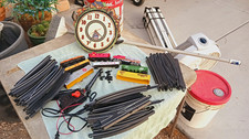 Lionel O Gauge Santa Fe 6pc Mixed Lot Locomotive Cars Track Light Function picture