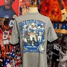 Vintage Indianapolis Colts Triple Threat Manning Harrison Pro Player Tee Sz XL picture
