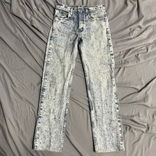 Vintage 80s Levi’s 505 Regular Fit Acid Wash Denim Jeans Size 27x29 USA Made picture