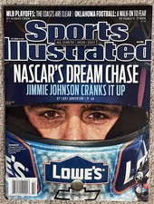 SPORTS ILLUSTRATED 2011 JIMMIE JOHNSON CRANKS IT UP-NASCARS DREAM CHASE-NO LABEL picture