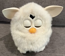 Hasbro Furby 2012 Yeti White Interactive Toy Digital Eyes Not Working picture