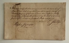 1769 Colonial Boston Gauging Certificate Signed By John Pike picture