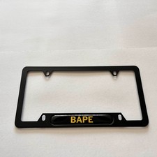 BAPE A Bathing Ape Black License Plate Frame JDM Universal Fit  picture