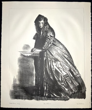 George Bellows-The Actress-1920s Signed American Lithograph picture