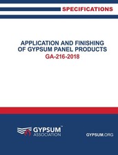 GA-216-2018 Specifications for the Application and Finishing of Gypsum Panel picture
