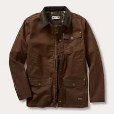 Duluth Men's Waxed Fire Hose Chore Jacket, Flax NEW WT picture
