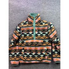 Billabong Fleece Pullover Womens Medium Multi Geometric Adventure Division Snap picture
