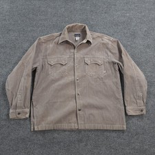 Vintage Patagonia Jacket Mens M Beige Rhythm Organic Corduroy Shirt Shacket Y2K picture