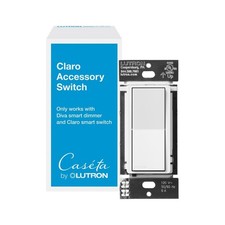Lutron Caseta Smart Claro Accessory Switch for 3 way – For use only with D picture