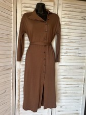 NWOT Zara Buttoned High Neck Midi Dress With Belt Petite Small picture