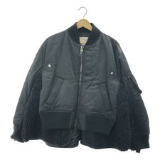 Sacai 2024Aw Spiewak/Ma-1 Blouson Fleece Changeover Padded 2 Black Ladies picture
