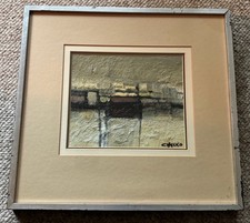 Vintage Abstract MCM Oil Painting Paul Chelko Mid Century Modern Art Signed - 1 picture