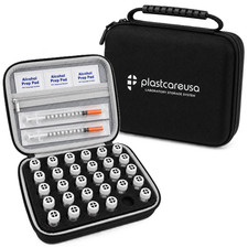 Vial Storage Case 30 Slot Hard Shell Box Peptide Insulin 3ml-10ml Travel Carry picture