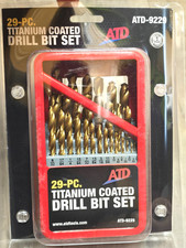 ATD Tools 9229, 29pc Titanium Coated Drill Bit Set w/3/8 Reduced Shank & Index picture