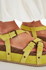 NWOT Anthropologie INTENTIONALLY BLANK Rule Breaker 2.0 Flatform Sandals sz 37 picture
