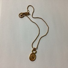 Vintage 80s Signed AGATHA PARIS Scottie Dog Necklace & Pendant Gold Tone  picture