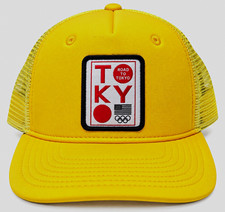 Team USA Tokyo 2020 Road to Tokyo Yellow Mesh Trucker Cap Hat One Size picture