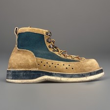 VTG L.L. BEAN Fly Fishing Wading Boots Men's SIZE 8 Brown Leather Lace Up picture