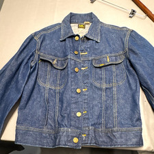 Lee 101-J Vintage Sanforized Blue Denim Jean Jacket Made in USA women’s m picture
