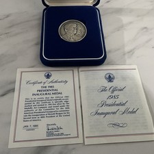 1985 Reagan Bush Inaugural Medal, Token .999 FINE SILVER  Medallic Art MACO 1.5