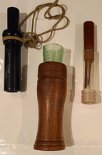 3pc Vintage Duck/Goose call set. Olt, Faulk’s, Herters picture