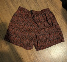 NIKE Vintage 90s Abstract Swim Trunks Liner Bathing Suit Mens XXL Crazy Print picture